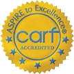 CARF Accredited seal aspire to excellence